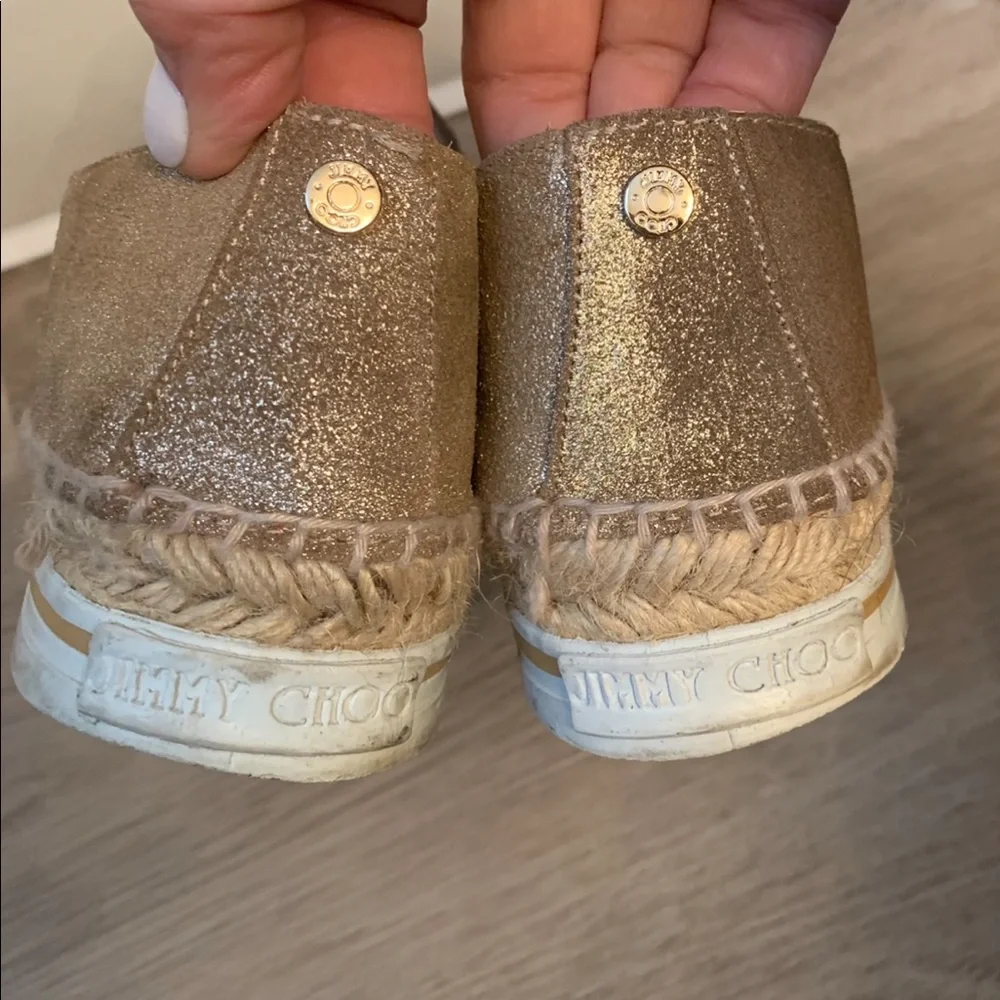 Jimmy Choo Brown Suede Espadrille Flats